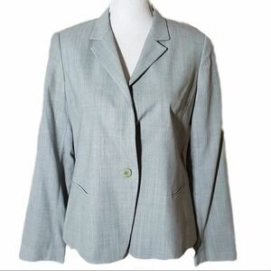 Lafayette 148 New York Petite Gray Blazer Women's Size 8 Career